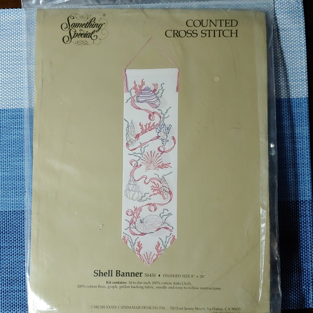 Shell Banner Counted Cross Stitch Kit - Picture 2 of 4
